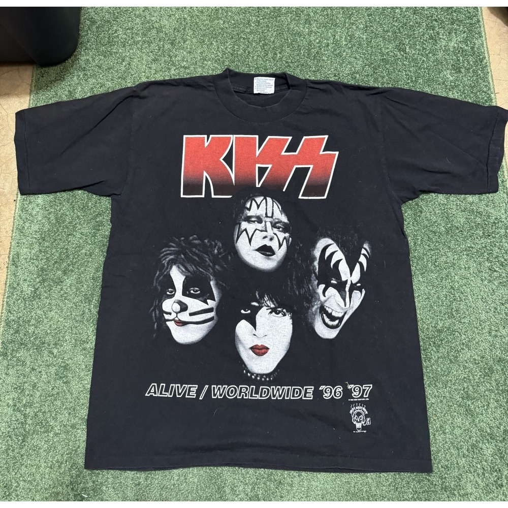 VTG 1996 Kiss Tour T-Shirt T-America  I wanted the best size large single stitch